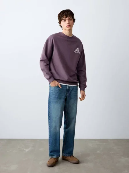 Bluza ze wzorem purpurowy Teen XXS MANGO TEEN