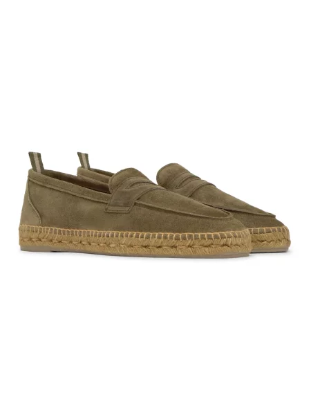 Espadryle Castaner skórzane zielone