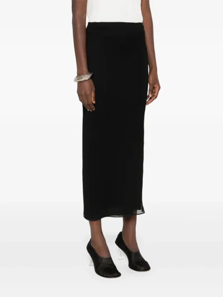Fustă midi Wardrobe.nyc până la genunchi negru