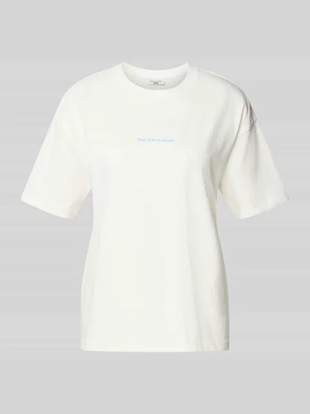 Męski t-shirt o kroju regular fit z czystej bawełny Marc O'polo Denim biała