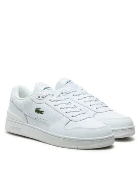 Kožené sneakers boty Lacoste T-Clip Set bílá