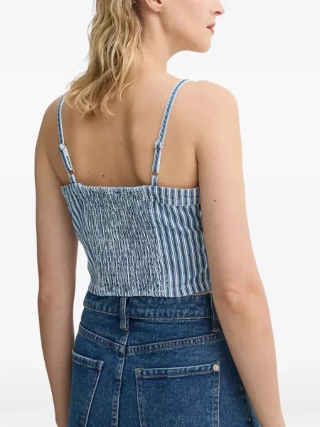 Top Levi's® din piele de căprioară cu model floral cu imagine albastru