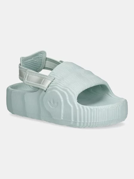 Adidas Originals papuci Adilette 22 Xlg W cu platformă turcoaz