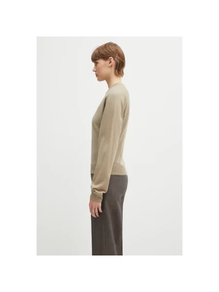 Sweter Mm6 Maison Margiela wełniany beżowy