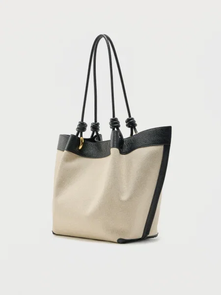 Geantă shopper Coccinelle din piele bej