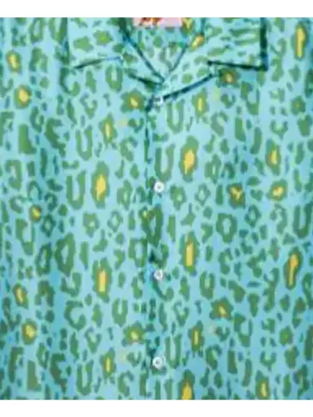 Golf cămașă Golf Le Fleur* de mătase albastru