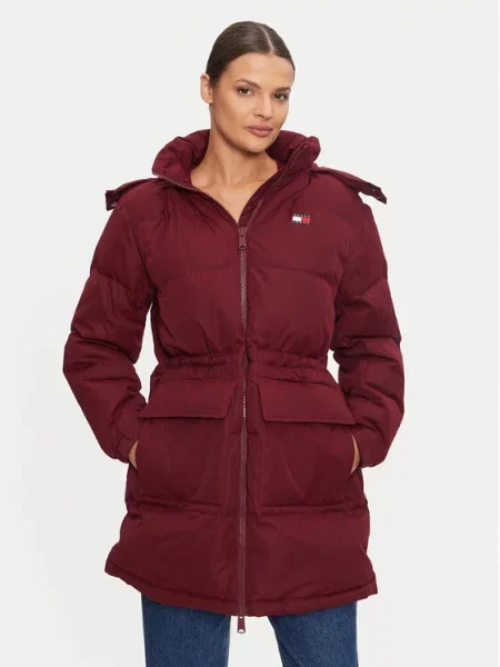 Puhovka Tommy Jeans vijolična