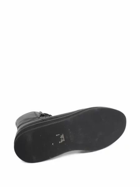 Botine Legres cu șireturi din piele negru