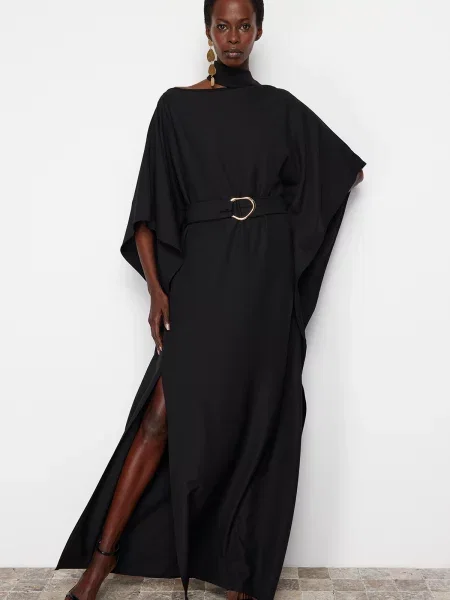Rochie de seară Trendyol eleganta lungă negru