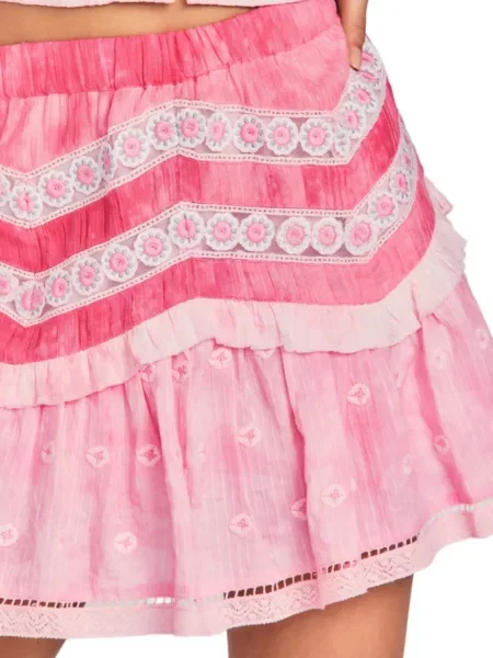 Fusta mini Loveshackfancy roz