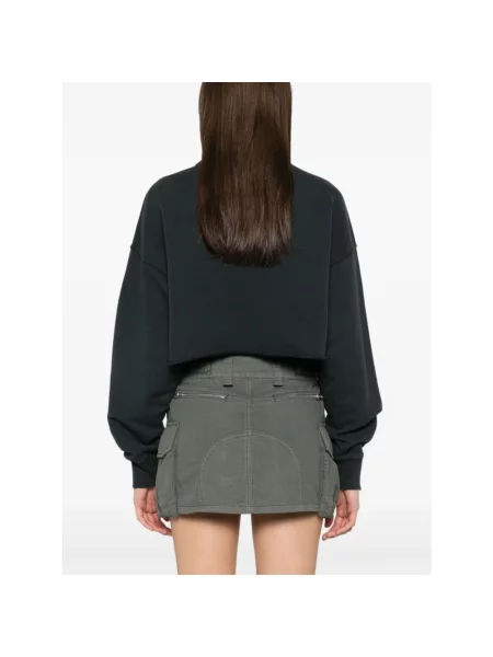 Kołnierzykowy bluza Golden Goose o krotszym kroju czarna