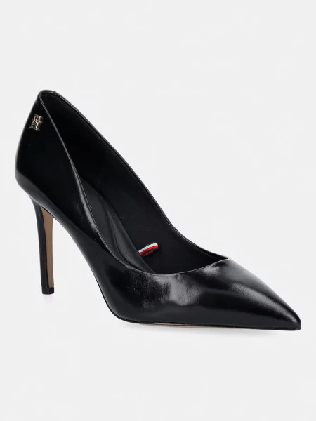 Pantofi cu toc Tommy Hilfiger din piele negru
