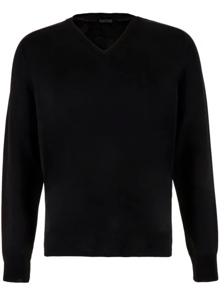 Pulover Tom Ford cu decolteu în V negru