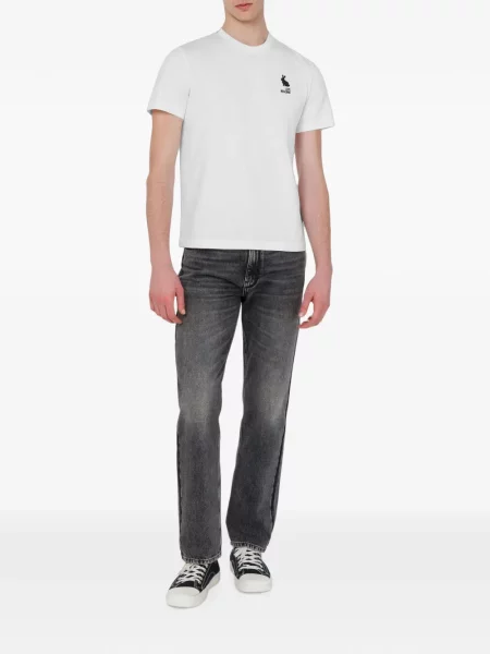 Tricou Love Moschino din jerseu alb