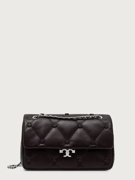 Tory Burch geantă poștaș pentru femei din piele Bunny Knot maro
