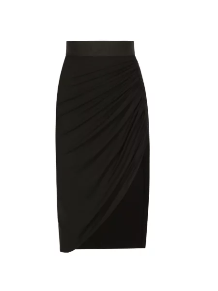Spódnica Dolce And Gabbana asymetryczna drapowana czarna