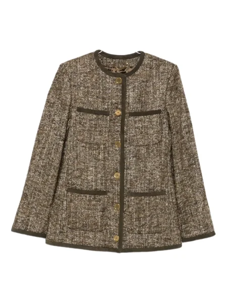 Geacă Golden Goose din tweed auriu