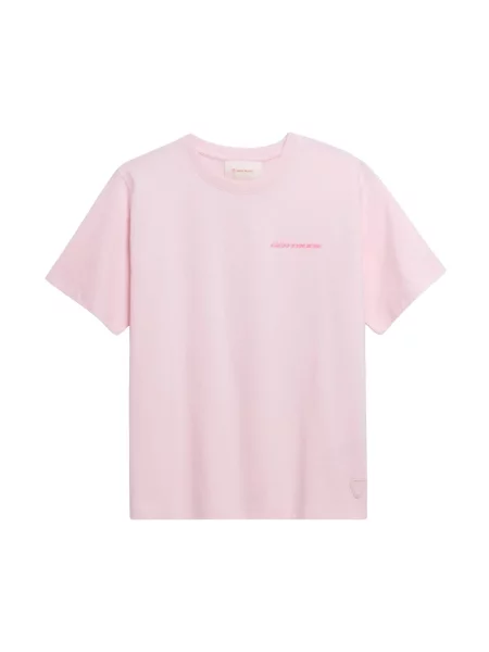 Koszulka Gertrude w geometryczne wzory różowa