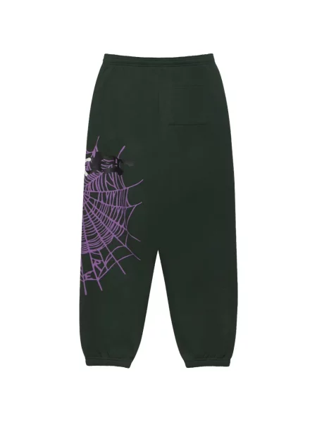 Pantaloni Sp5der cu imagine alergare verde