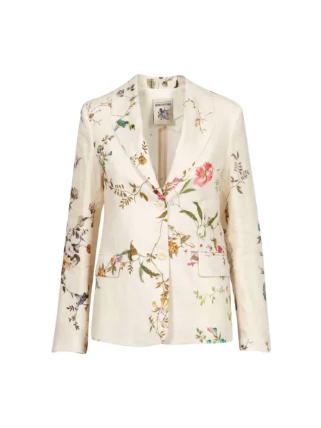 Lniana marynarka Semicouture beżowa