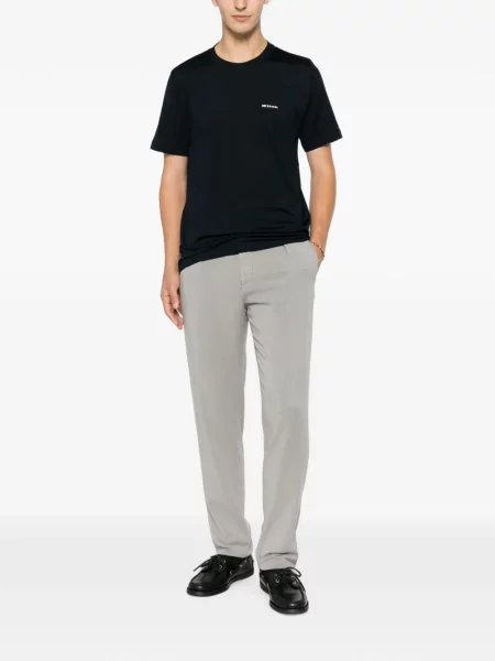Tricou Kiton cu broderie albastru
