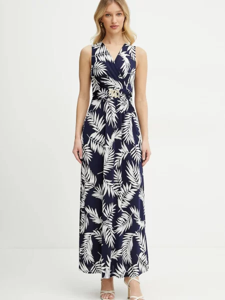 Morgan rochie RFLORI bleumarin maxi drept RFLORI