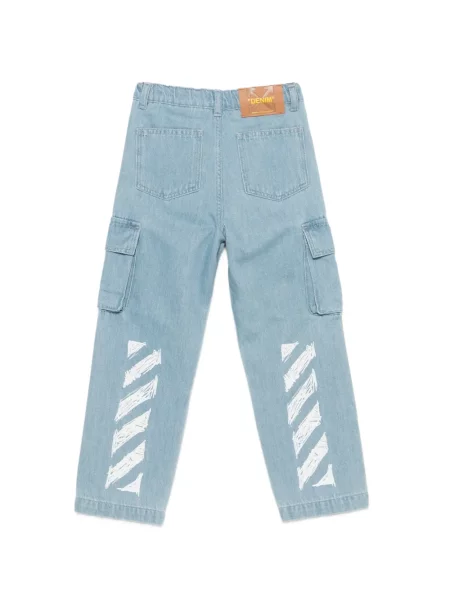 Spodnie cargo dziecięce Off-white białe