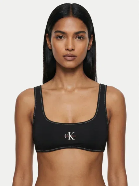 Calvin Klein Swimwear Bikini partea de sus Negru alb