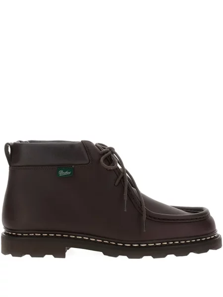 Botine Paraboot cu șireturi din piele maro