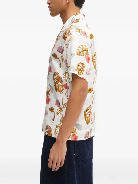 Cămașă A Bathing Ape® cu model floral scurtă alb