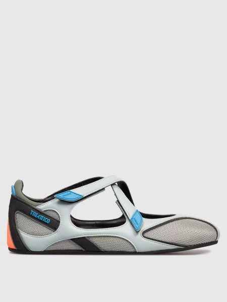 Комбіновані балетки Floor 01 з логотипом The Attico блакитні