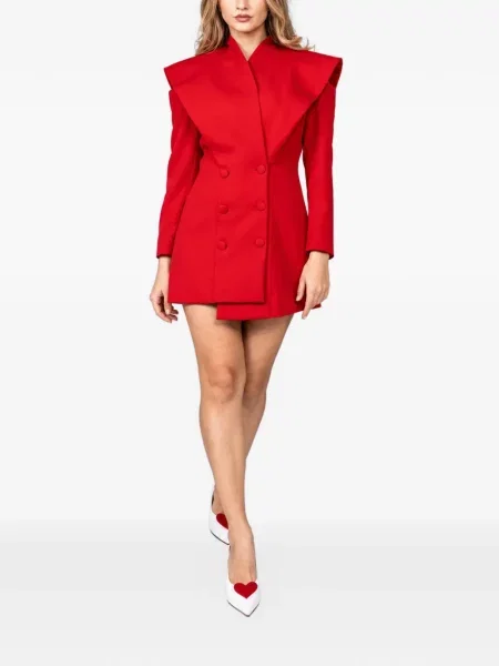 Rochie mini Monarh cu două rânduri de nasturi roșu