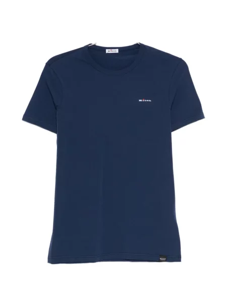 Tricou Kiton cu broderie albastru