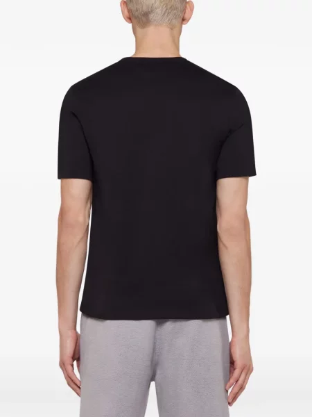 Tricou Laneus cu broderie negru