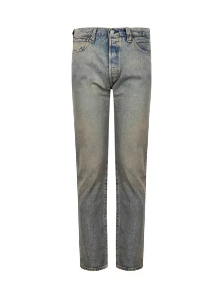 Decupat blugi drepți Levi's® zdrențuiți conici albastru