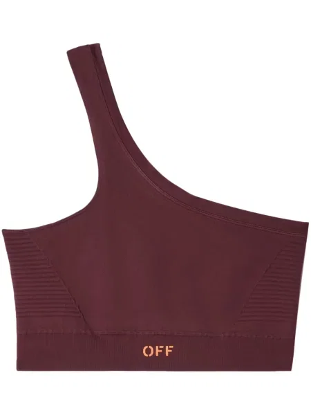 Sutien sport Off-white cu un umăr gol