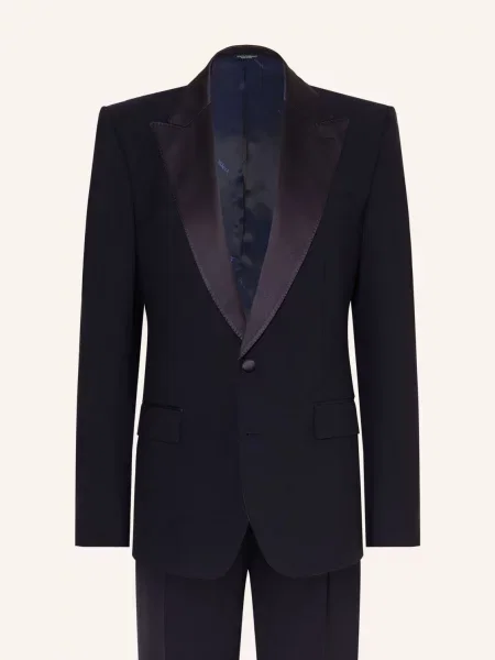 Dolce & Gabbana Garnitur O Kroju Extra Slim Fit blau granatowy