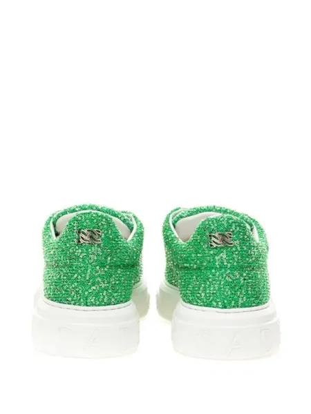 Sneakerși Casadei cu paiete chunky verde