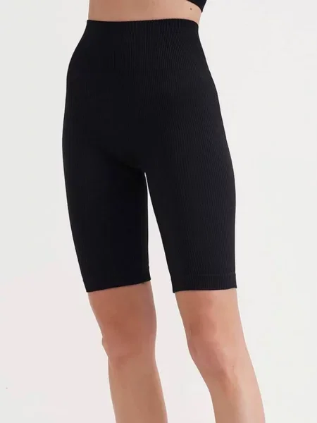 Женские шорты BICYCLES SHORTS SEAMLESS RIB чорні