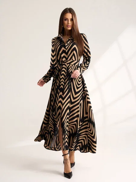 Сукня максі ISSA Plus комбінований верх чорний