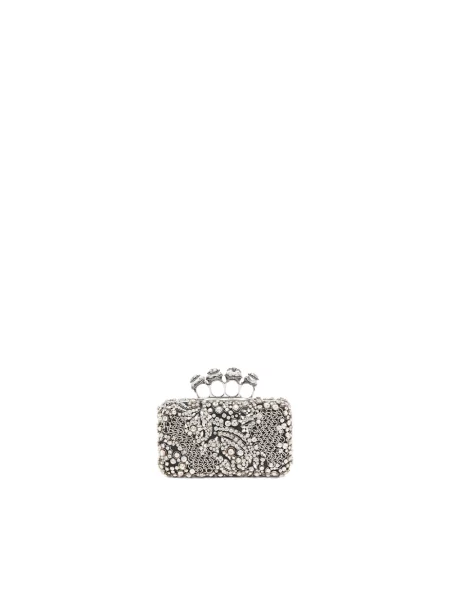 Kopertówka Alexander Mcqueen skórzana czarna