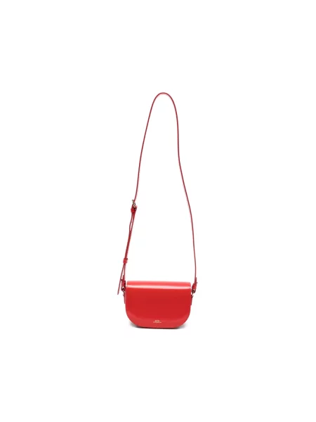 Torebka crossbody A.p.c. skórzana czerwona