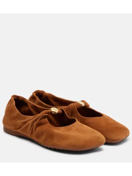 Pantofi cu toc Loewe din piele de căprioară maro