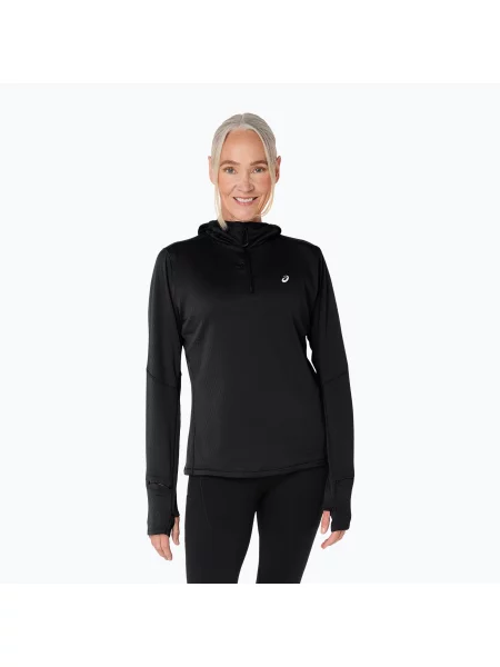 Bluza do biegania ASICS Road Winter Hoodie performance black czarna