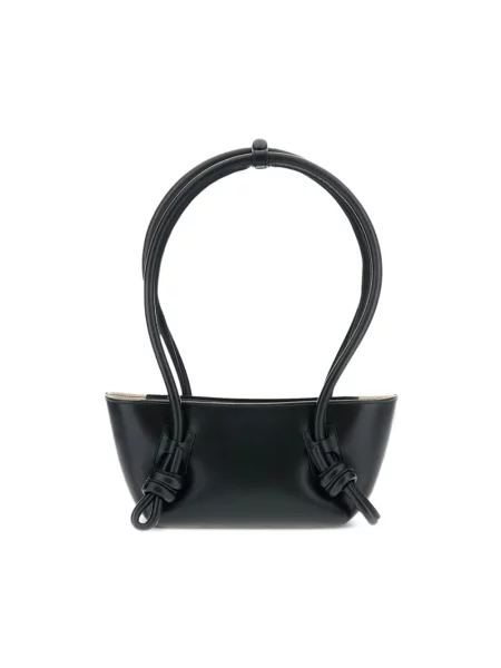 Mała mały torebka skórzana Hereu skórzana czarna