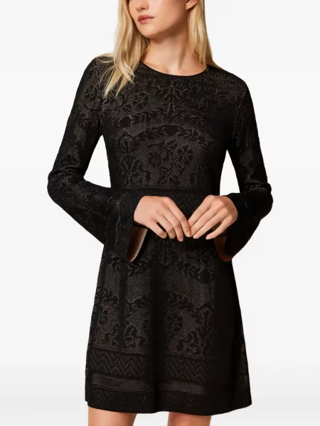Rochie mini Twinset tricotate business negru