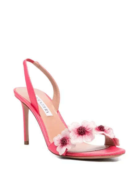 Sandale Aquazzura slingback roz