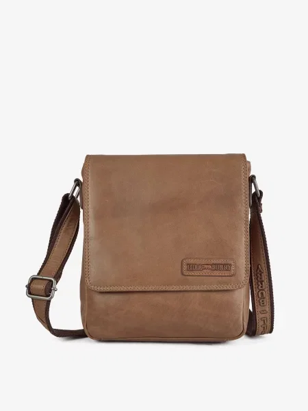 Кожаная сумка кросс-боди Hill Burry коричневая