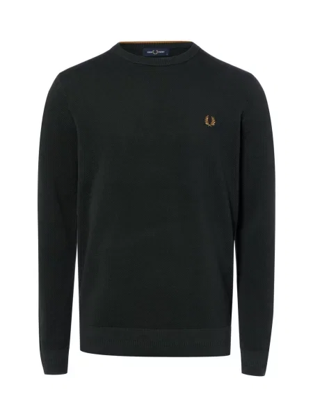Fred Perry sweter z dzianiny Mężczyźni S zielony