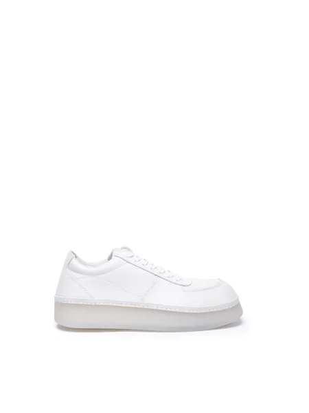 Sneakersy Emporio Armani z okrągłym noskiem casual białe